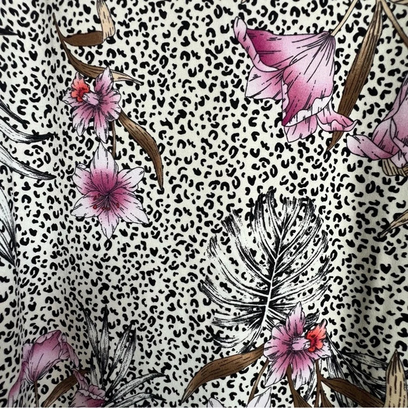 WHBM Strapless Convertible Matte Jersey Dress Maxi Skirt Sunset Floral Animal - Picture 7 of 16